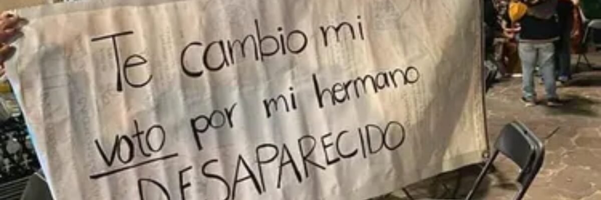«Te cambio mi voto por mi hermano desaparecido»; reclaman en arranque de campaña de Álvarez Máynez